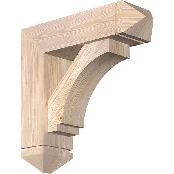 Ekena Millwork Imperial Arts and Crafts Smooth Bracket w/ Offset Brace, Douglas Fir, 7 1/2"W x 26"D x 26"H BKT0806X26X26IMP03SDF - main